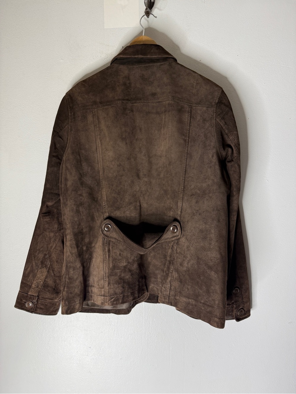 Vintage Eddie Bauer Brown Collar Button Down Chore Suede Jacket XL - Picture 2 of 5